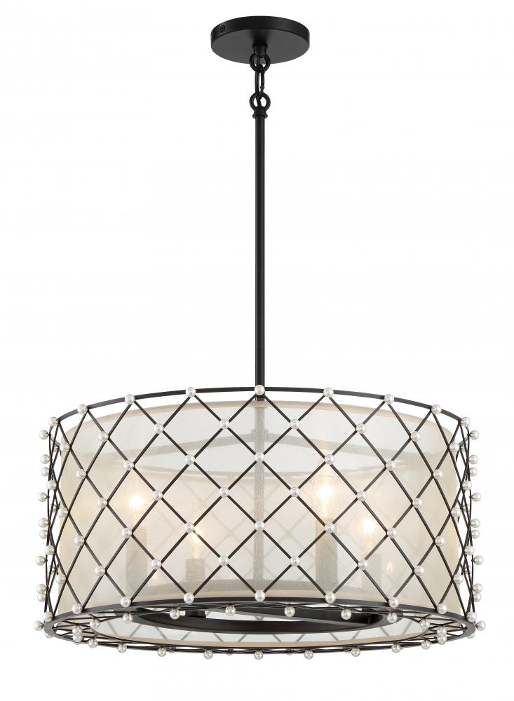 Sheer Elegance - 4 Light Semi Flush/Pendant