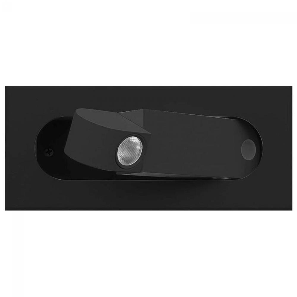 BEDSIDE READING LIGHT RECESSED HORIZ. 3W 30K, BK