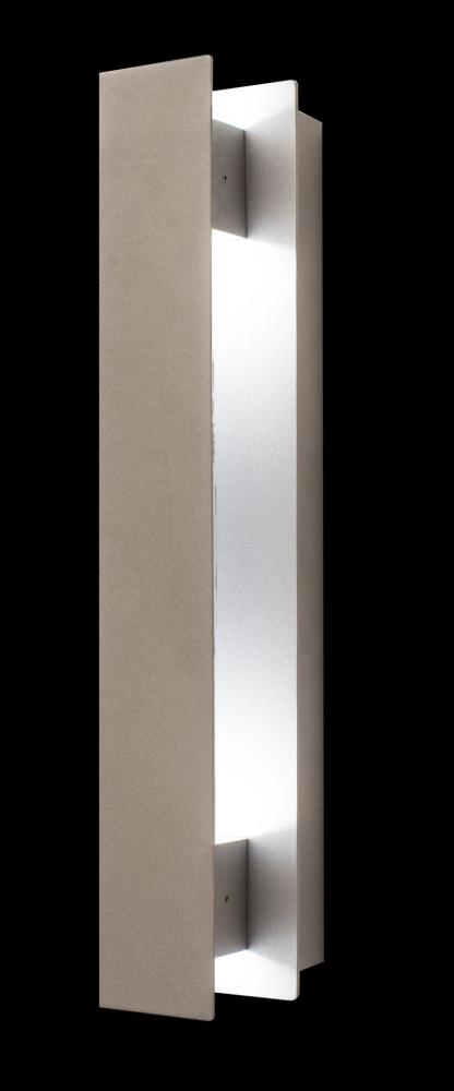 CREST WALL SCONE COVER, STILL TYPE, SILVER