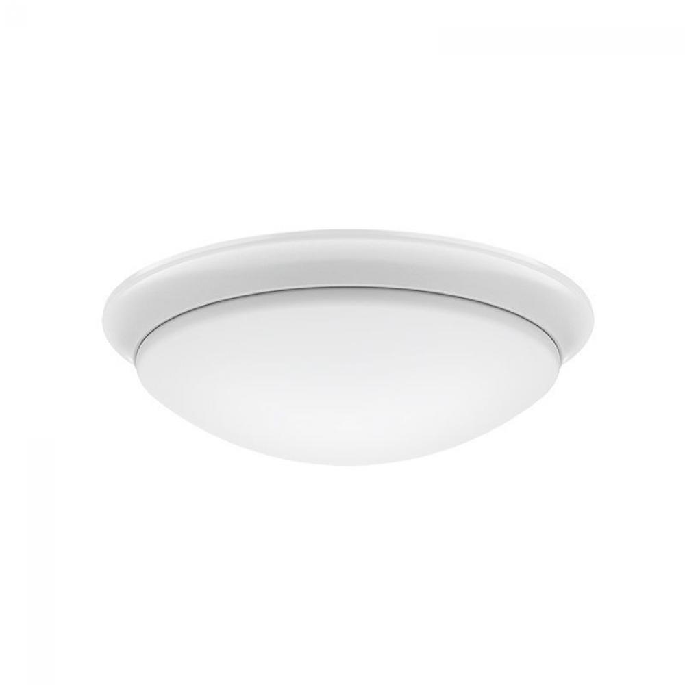 13in LED DOME FLUSH MOUNT 24W 1800LM 5CCT 27/30/35/40/50K 120V R80 DIM ES, ETL, FCC, WHT