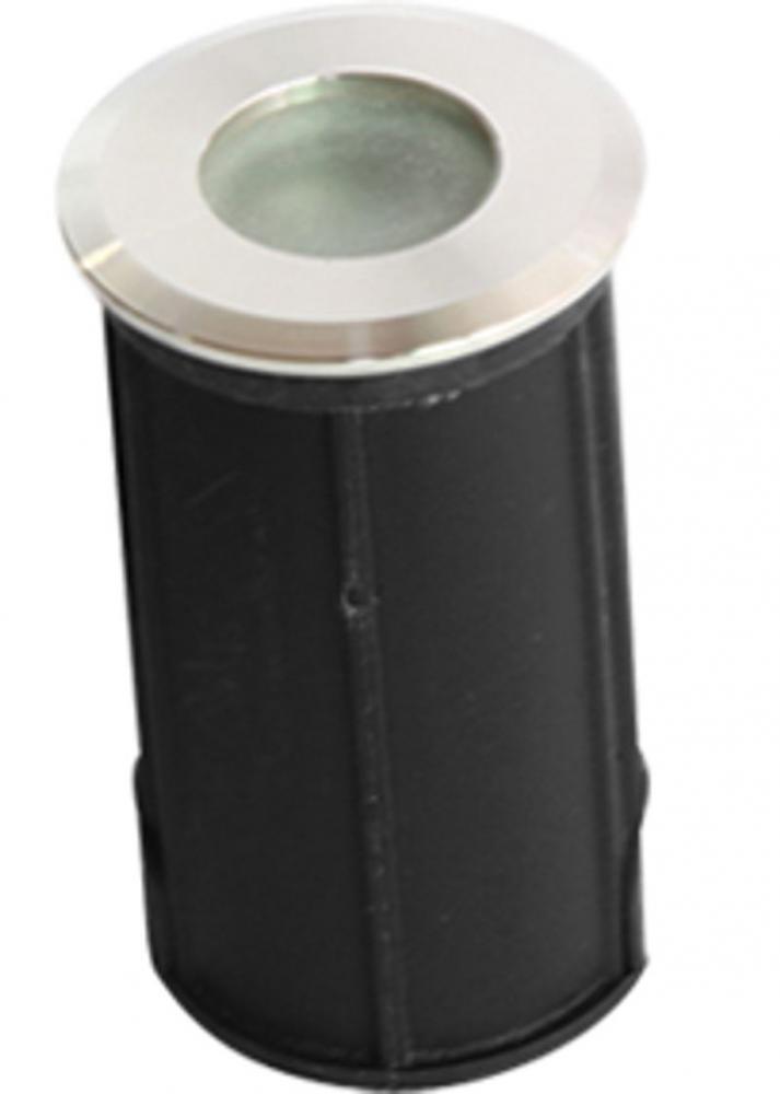 STAINLESS STEEL IN-GROUND LIGHT, 12V DC/AC, 1W COB, 100 LM, 45°, IP67, ETL, PC SLEEVE, 3000K