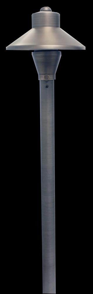 AREA LIGHT, WITH INTEGRATED LED 3W AC/DC SOLID BRASS, 3FT LEAD, AGED NICKEL