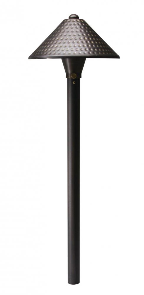 AREA LIGHT, 12V/50W MAX, SOLID BRASS, JC-GZ, ANTIQUE BRASS, W/ 3FT. CABLE