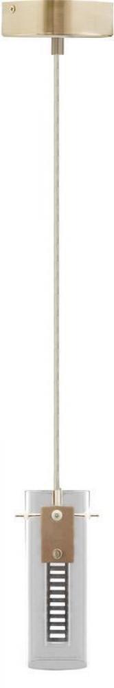 SINGLE HOLOGRAM PENDANT INTEGRATED LED WITH FROSTED SQ GLASS SHADE 6W 300LM