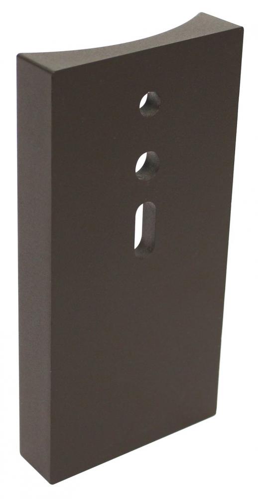 POLE ATTACHMENT FOR 4" ROUND POLE - 2" HOLE SPACE, BRONZE