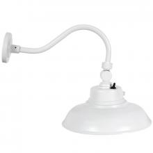 Westgate MFG C3 GNB-40W-MCT-WH-P - 14in 40W GOOSENECK BARN LIGHT, MCT 30/40/50K, 0-10V, PHOTOCELL, WHITE
