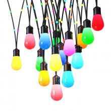 Westgate MFG C3 STG-5315-RGB-BT - 53FT 15-BULB ST14 RGB STRING LIGHT 1M APPART WITH 11 FAIRY LIGHTS IN BETWEEN BLUETOOTH