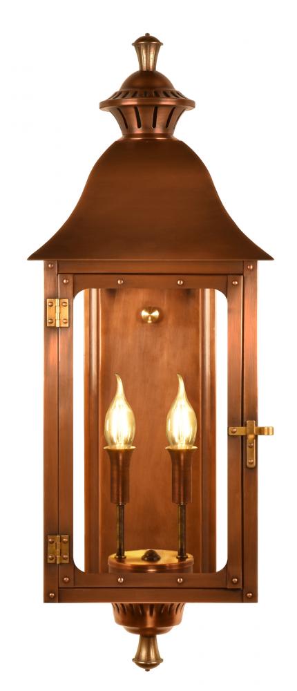 The CopperSmith Biltmore  Antler Hill 29" Tall Copper Electric Wall Mount Outdoor LT Lantern