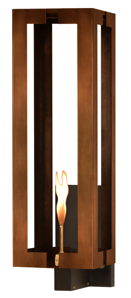 The CopperSmith Biltmore Collection Aurora 33" Tall Copper Gas Wall Mount Outdoor Light Lantern