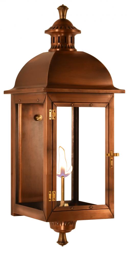 The CopperSmith Biltmore Collection Arcus 36" Tall Copper Gas Wall Mount Outdoor Light Lantern