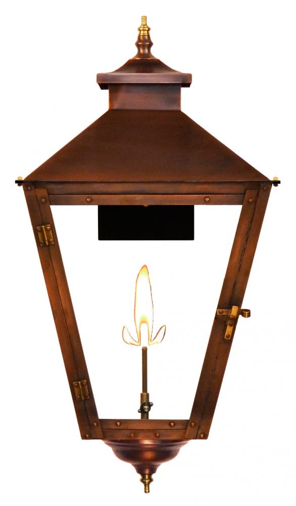 The CopperSmith Conception Street 19" Tall Copper Gas Wall Mount Outdoor Light Lantern Sconce