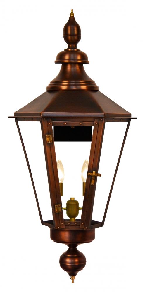 The CopperSmith Eslava Street 27" Tall Copper Electric Wall Mount Outdoor Light Lantern Sconce