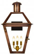 The Coppersmith GT36E - The CopperSmith Georgetown 36" Tall Copper Electric Wall Mount Outdoor Light Lantern Sconce