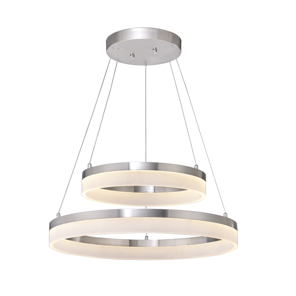 Abigail Chandelier Double Edge-Lit LED Round Ribbon Light