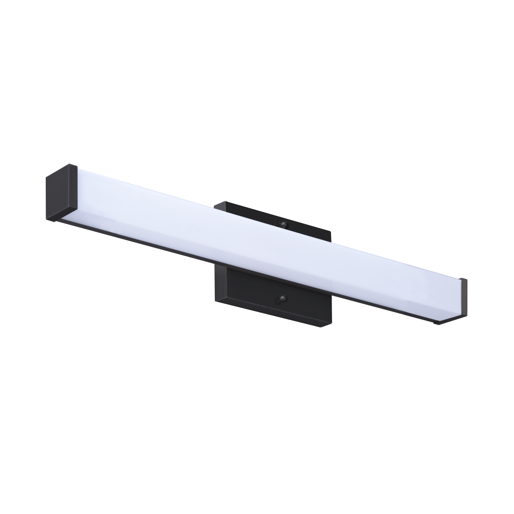 Lanning 18" LED Square Linear Vanity Light, Matte Black