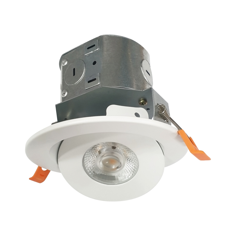 Yancy 4” IC Rated, LED Recessed Adjustable Gimbal J-Box Downlight