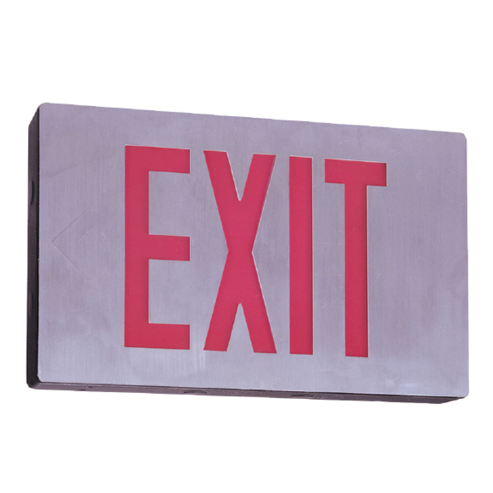 Edwin 13" Red LED Double Face Die-Cast Exit Light