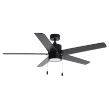 RP Lighting Plus Fans 1048LED-1MBK-MBK - Aldea VI 52" 5 Blade Indoor Ceiling Fan