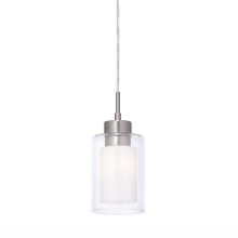 RP Lighting Plus Fans 4606BN - Iris Opal Glass Pendant Light, Brushed Nickel