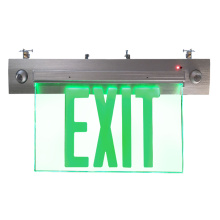 RP Lighting Plus Fans RXEL36GBA - Albertson 17" Green LED Double Faceplate Recessed Edge-Lit Exit Emergency Combo Light