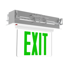 RP Lighting Plus Fans RXL33GW - Hemmingway 14" Green LED Recessed Single-Face Exit Sign with White Housing