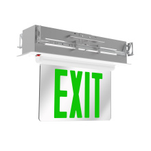 RP Lighting Plus Fans RXL34GW - Hanover 14"Green LED Recessed Double-Face Exit Sign with White Housing