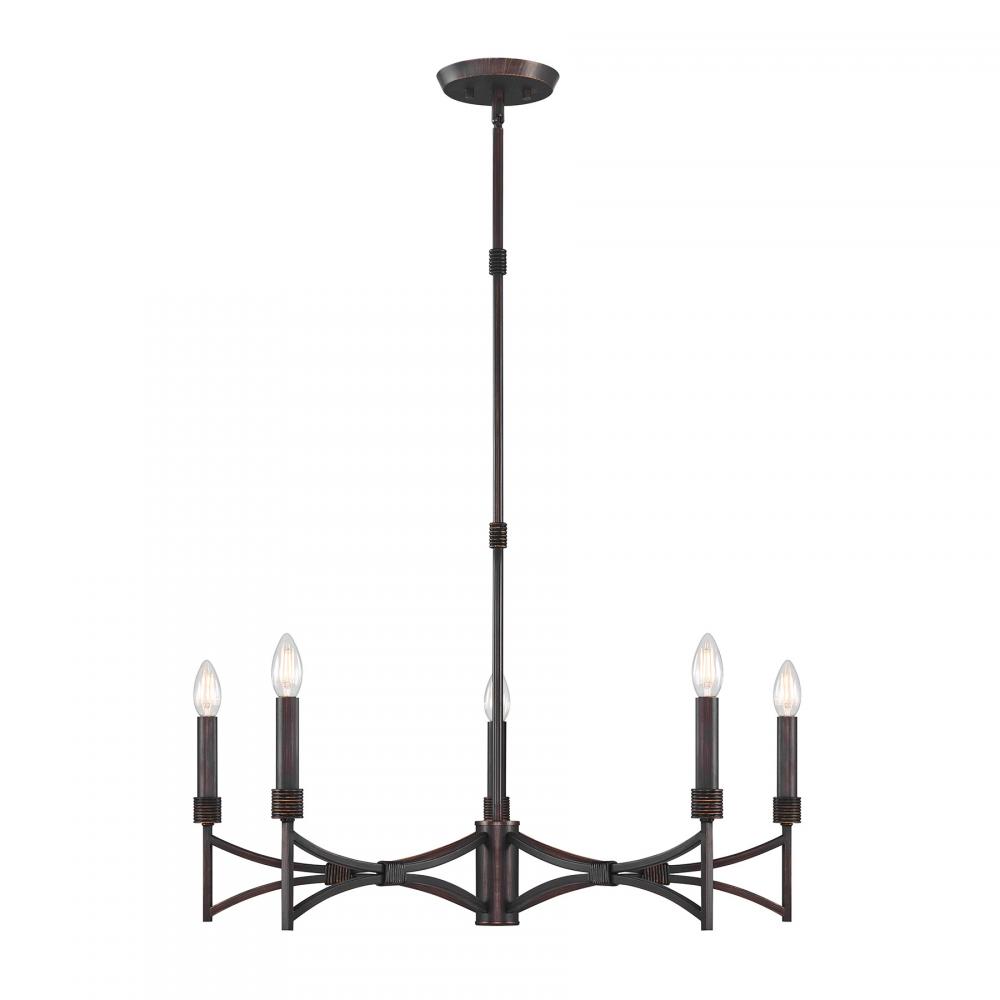 Gardner 5-Light Chandelier in Champagne Mist