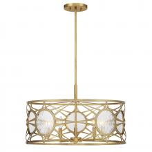 Savoy House 6-5065-5-322 - Balfour 5-Light Convertible Semi-Flush or Pendant in Warm Brass