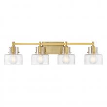 Savoy House 8-1030-4-322 - Dover 4-Light Bathroom Vanity Light in Warm Brass