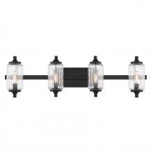 Savoy House 8-3024-4-BK - Holton 4-Light Bathroom Vanity Light in Matte Black