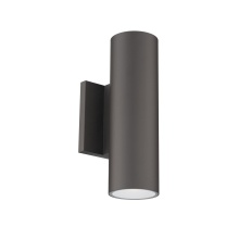 WAC US WS-W190212-CS-BZ - Cylinder 12" 2-Light LED WALL SCONCE 5CCT