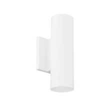 WAC US WS-W190212-CS-WT - Cylinder 12" 2-Light LED WALL SCONCE 5CCT