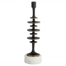 Cyan Designs 12013 - Barcelo Candleholder | Antique Bronze | White | Brass - Small