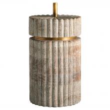 Cyan Designs 12020 - Zucca Box | Distressed Taupe | Brass - Tall