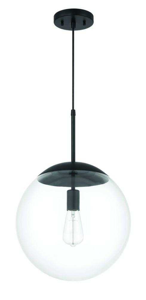 Gaze 12" 1 Light Pendant in Flat Black