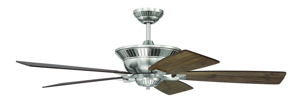 Forum 52" 5-Blade Ceiling Fan in Brushed Polished Nickel w/ Dark Cedar/Weathered Mesquite Blades