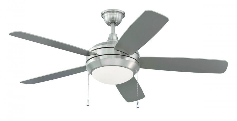 Helios 52" 5-Blade Ceiling Fan in Brushed Polished Nickel w/ Brushed Nickel Blades