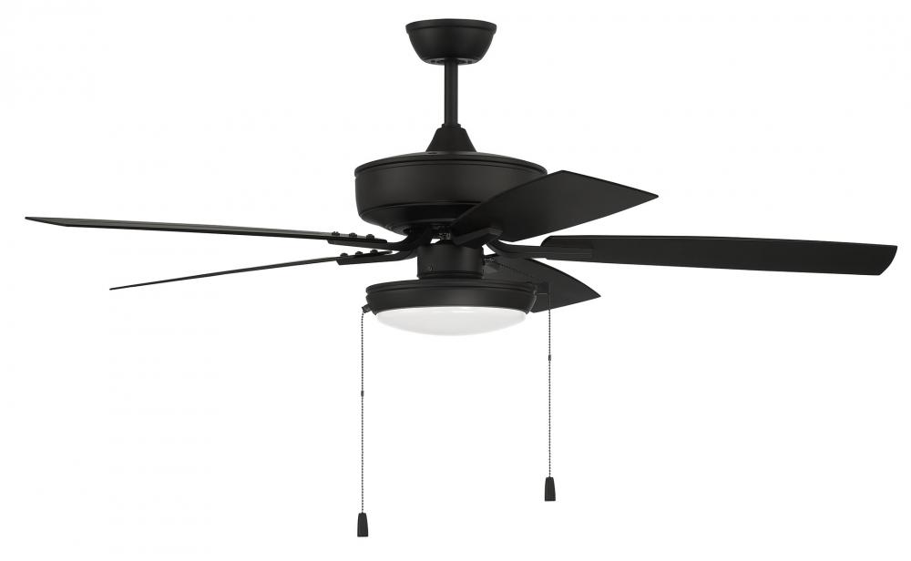 Outdoor Pro Plus 119 52" 5-Blade Indoor/Outdoor (Wet) Ceiling Fan in Flat Black w/ Flat Black Bl