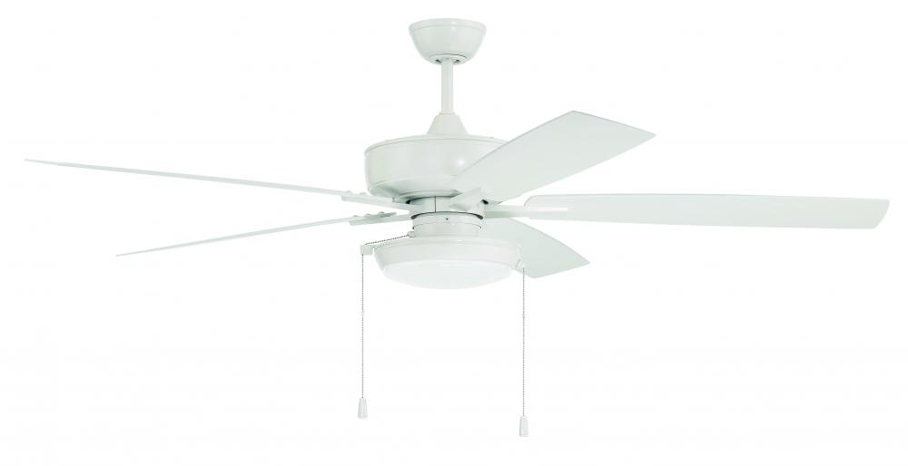 Outdoor Super Pro 119 60" 5-Blade Indoor/Outdoor (Wet) Ceiling Fan in White w/ White Blades