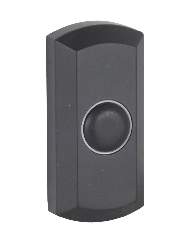 Surface Mount LED Lighted Push Button in Flat Black