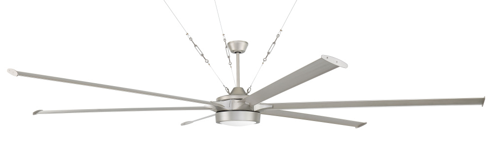 Prost 120" 6-Blade Indoor/Outdoor (Damp) Ceiling Fan in Painted Nickel w/ Painted Nickel Blades