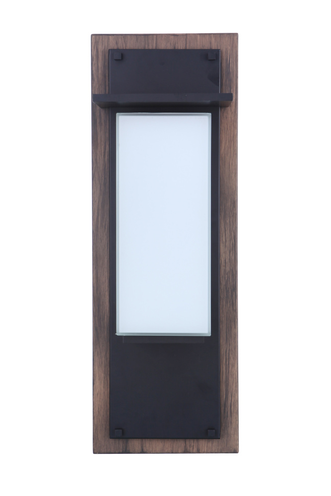 Heights 1 Light Medium Outdoor LED Wall Lantern in Whiskey Barrel/Midnight