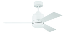 Craftmade MCY42W3 - McCoy 42" 3-Blade Ceiling Fan in White w/ White Blades; Light Kit Included (optional)