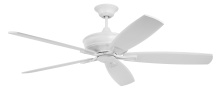Craftmade SNT60MWW5 - Santori 60" 5-Blade Indoor/Outdoor (Damp) Ceiling Fan in Matte White w/ White Blades