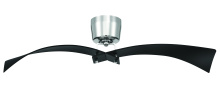Craftmade TRN52FBPLN2 - Tern 52" 2-Blade Ceiling Fan in Flat Black/Polished Nickel w/ Flat Black Blades