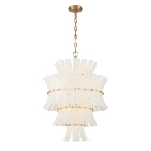 Crystorama ABI-2006-AG-WH - Abigail 13 Light Aged Brass Chandelier
