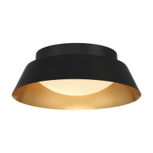 Crystorama ED0552202MKGD - Donoven 2 Light Matte Black + Gold Flush Mount