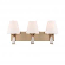 Crystorama RAM-A3403-VG - Ramsey 3 Light Vibrant Gold Bathroom Vanity