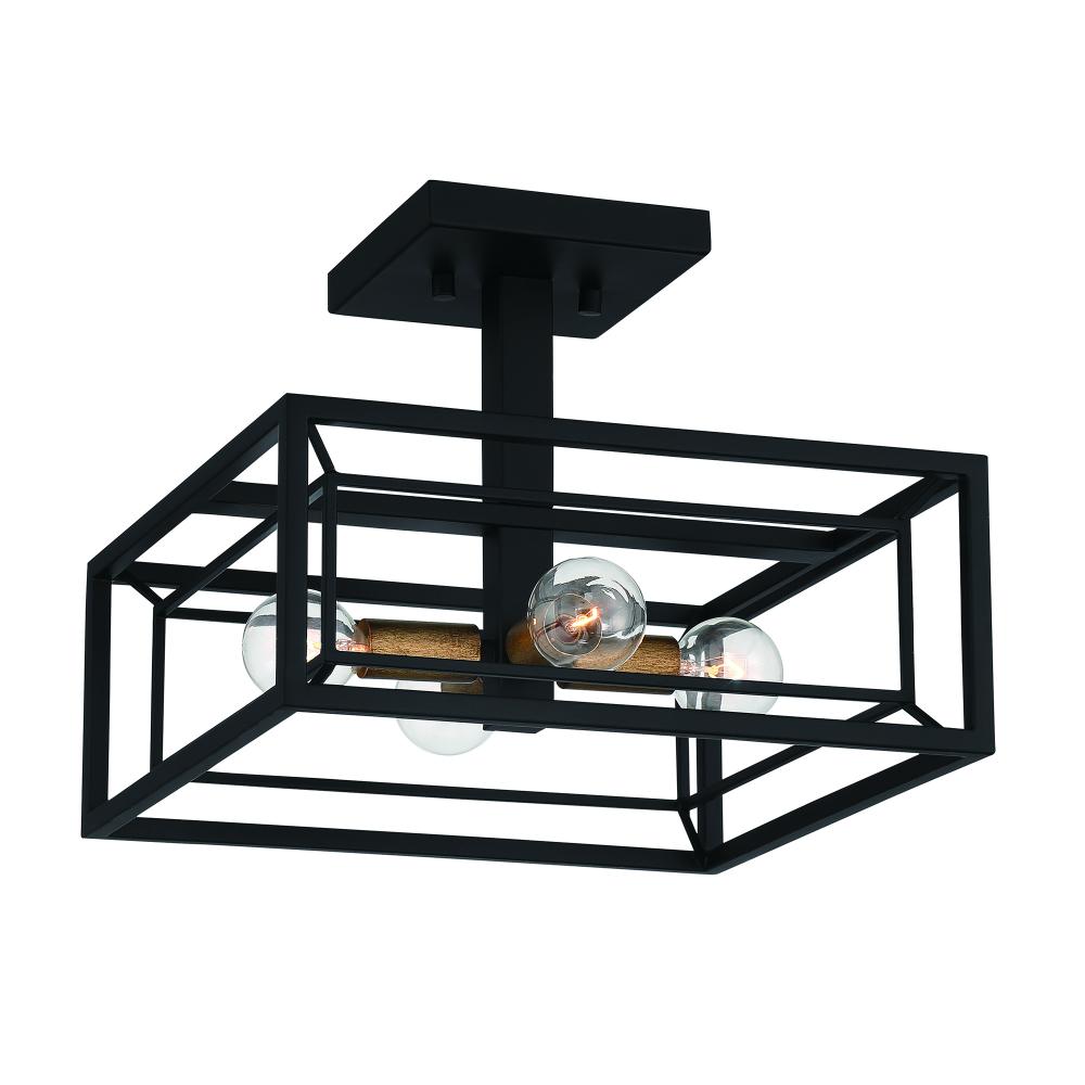 Within 12" 4-Light Semi-Flush