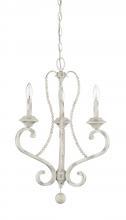 Designers Fountain 94383-CWW - Newport Collection - 3 Light - Chandelier - 18"W - 25"H - Coastal Weathered White Finish